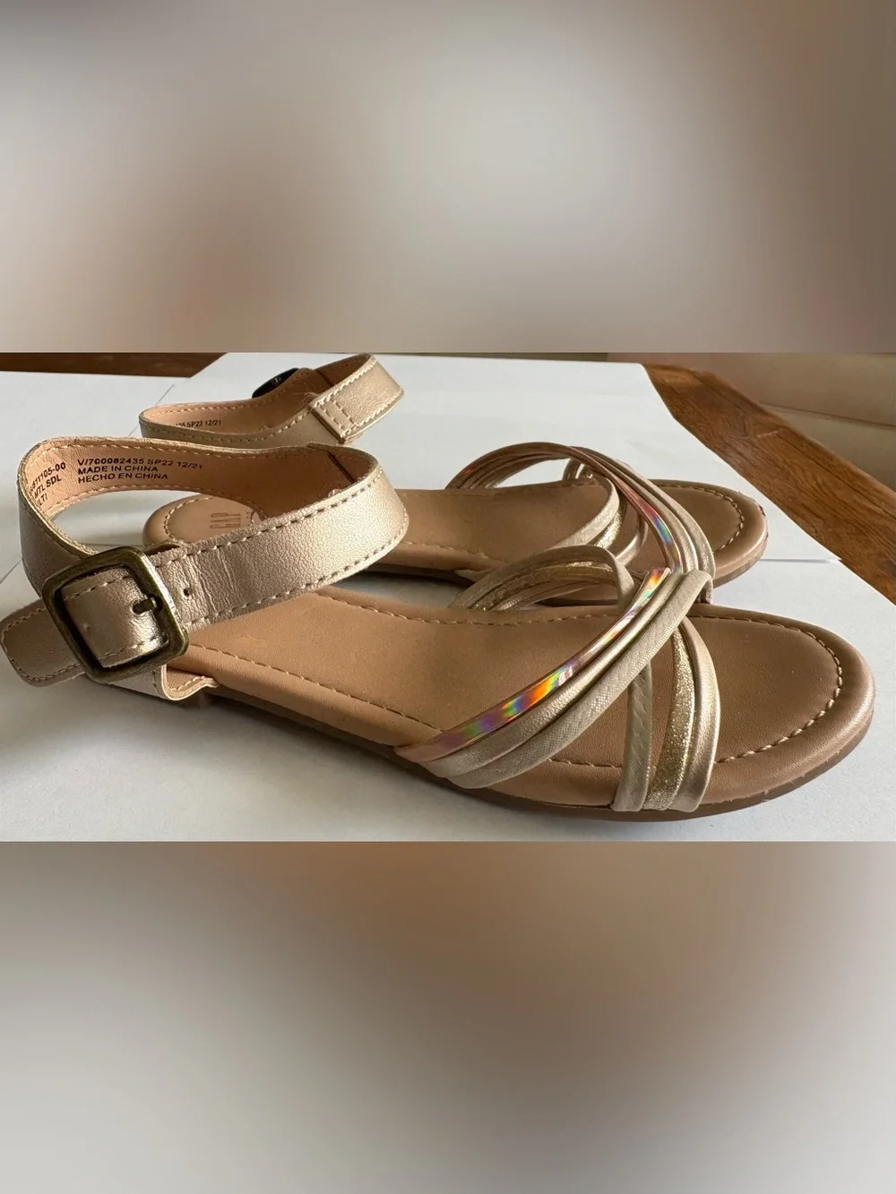 Gap Kids’ Metallic Strappy Sandals